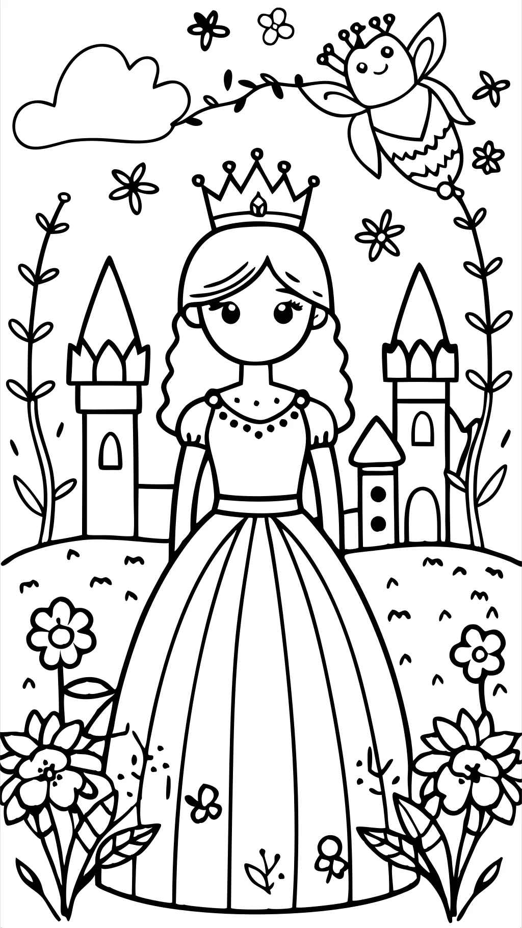 coloriage princesse gratuit